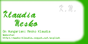 klaudia mesko business card